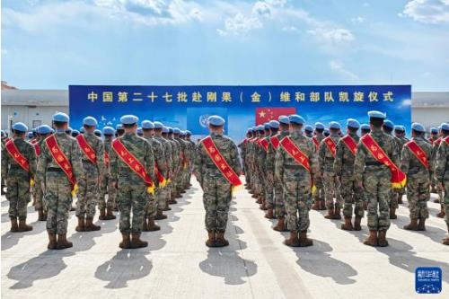 中国第27批赴刚果（金）维和部队凯旋
