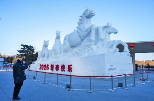 冰雕雪塑扮靓冬日“北国春城”